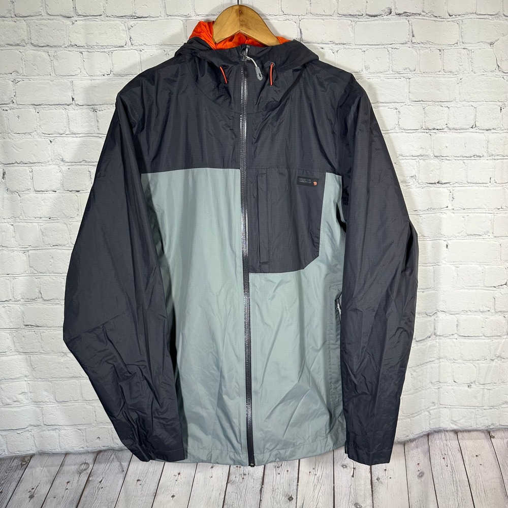 Mountain Hardwear Windbreaker Full Zip Hooded‎ Rain Jacket Large OM0574